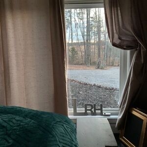 Faux Silk Curtain Panels – Set of 3 – 83” x 51” – Neutral Champagne Color